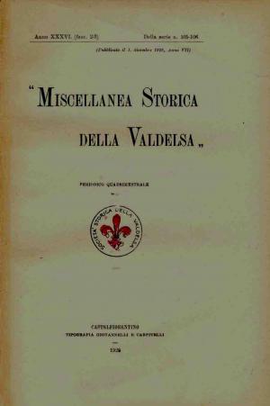 Miscellanea Storica della Valdelsa anno XXXVI 1928
