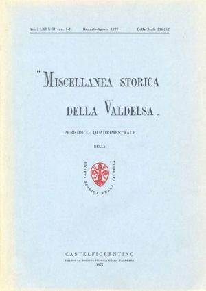 Miscellanea Storica della Valdelsa anno LXXXIII 1977