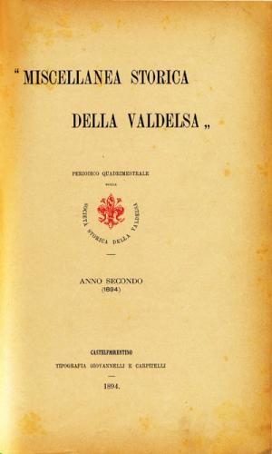 Miscellanea Storica della Valdelsa anno 1894