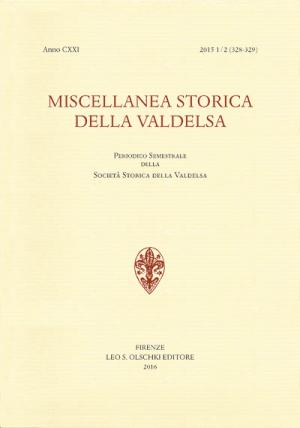 Miscellanea Storica della Valdelsa, anno CXXI, 2015